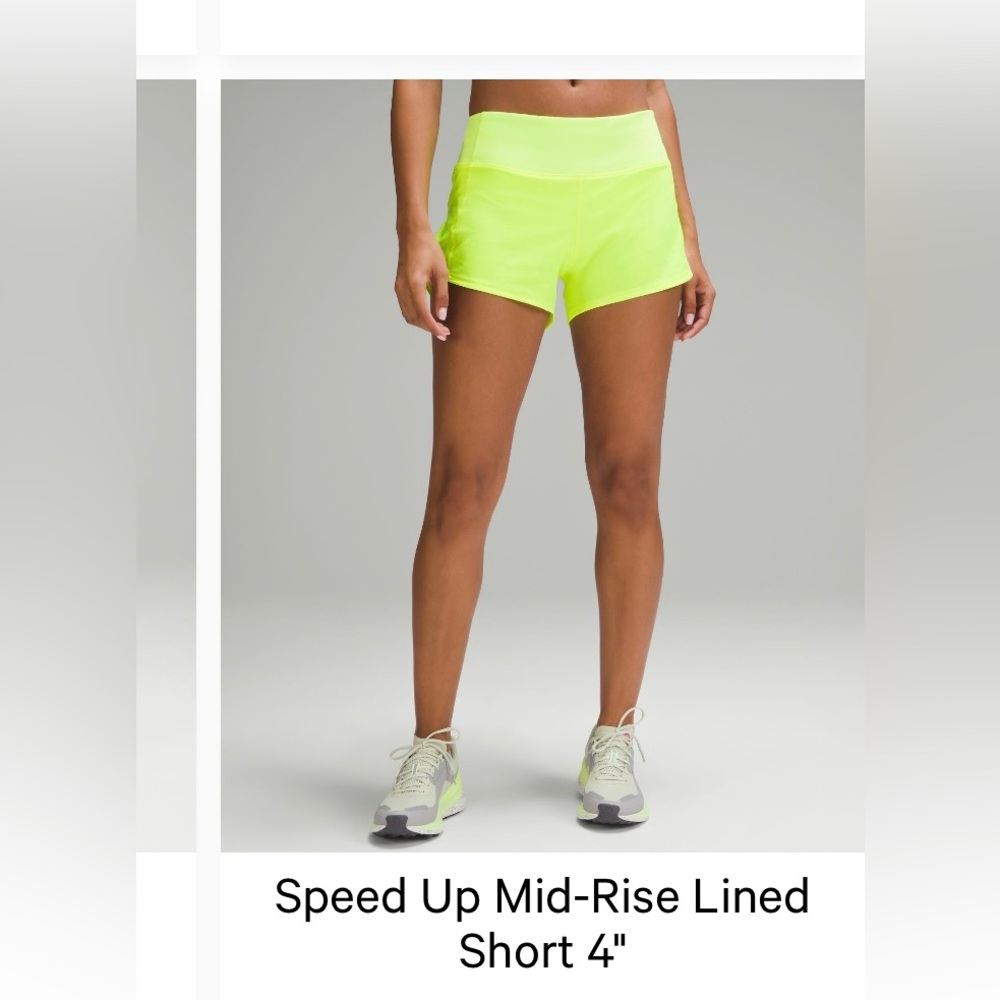 Lululemon Speed Up Mid Rise shorts 4”